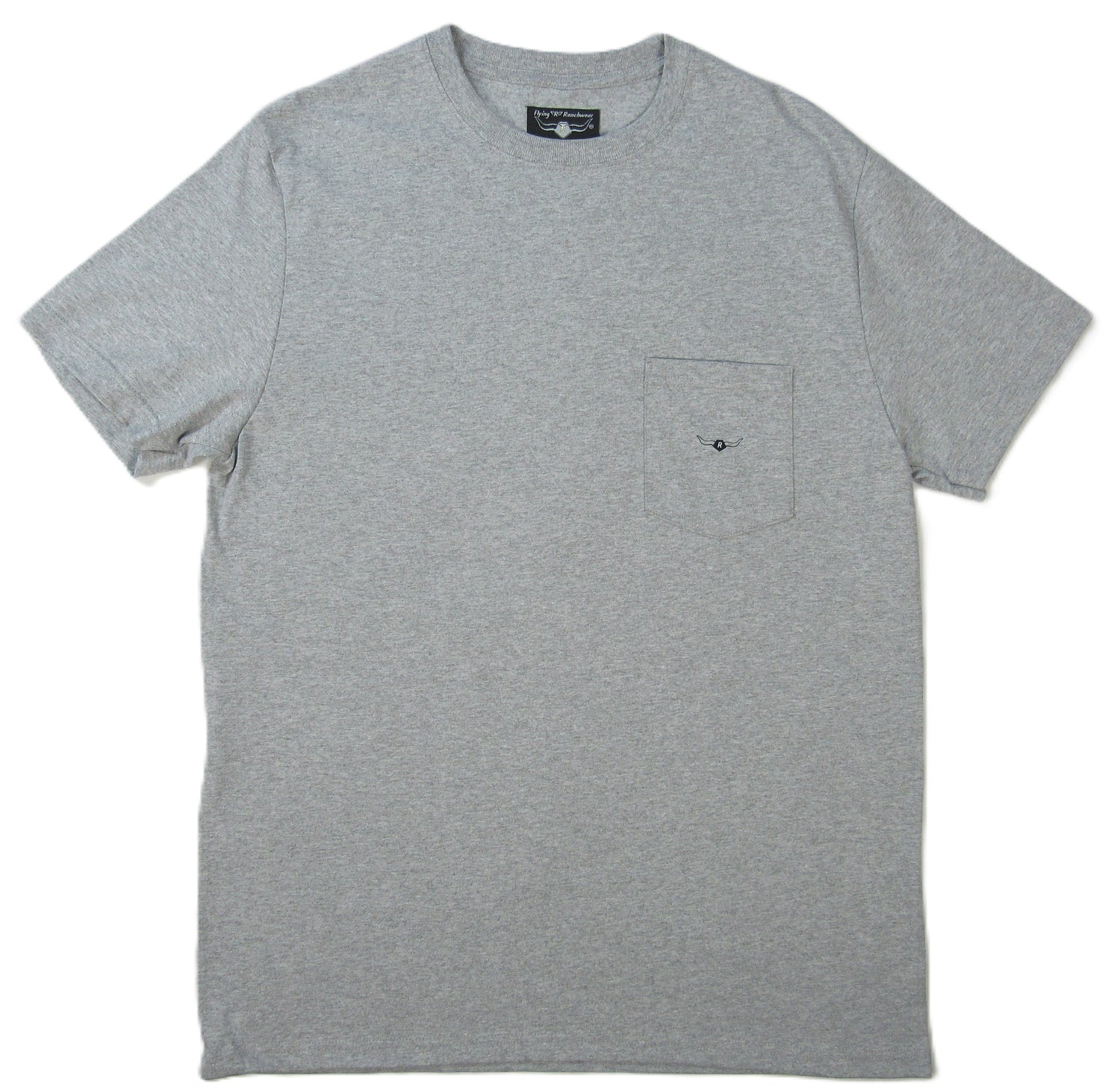 Heather Gray T-Shirt by Flying R Ranchwear made in USA by Ruddock Shirts