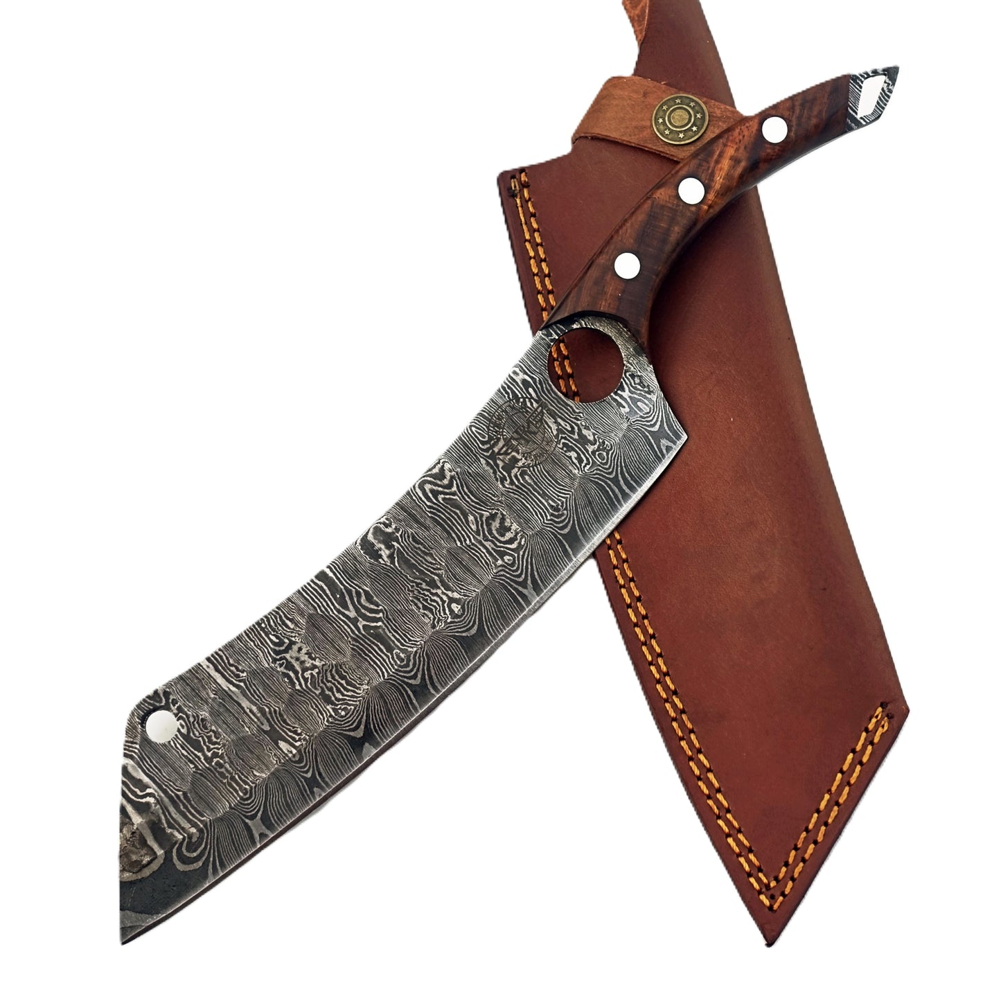 Ruddock Bros - Rosewood Cleaver - Damascus Steel