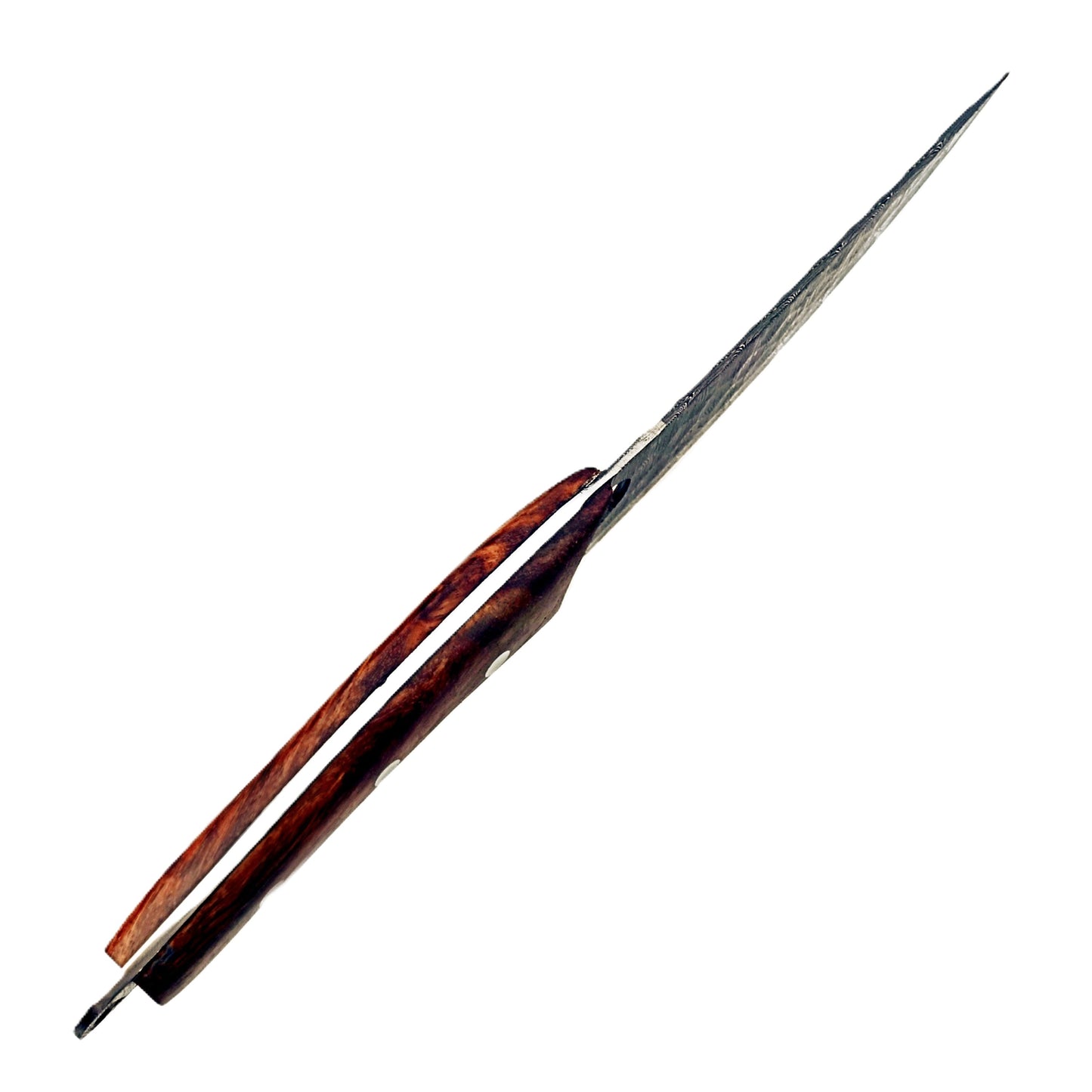 Ruddock Bros - Rosewood Pairing Knife - Fixed Blade - Damascus Steel