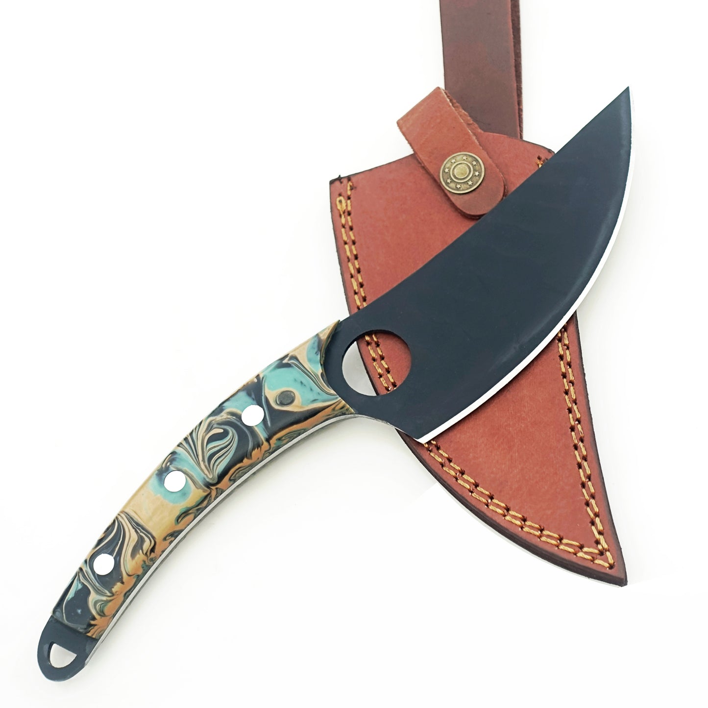 Ruddock Bros - The Native Paring Knife - Fixed Blade - Blackened Steel