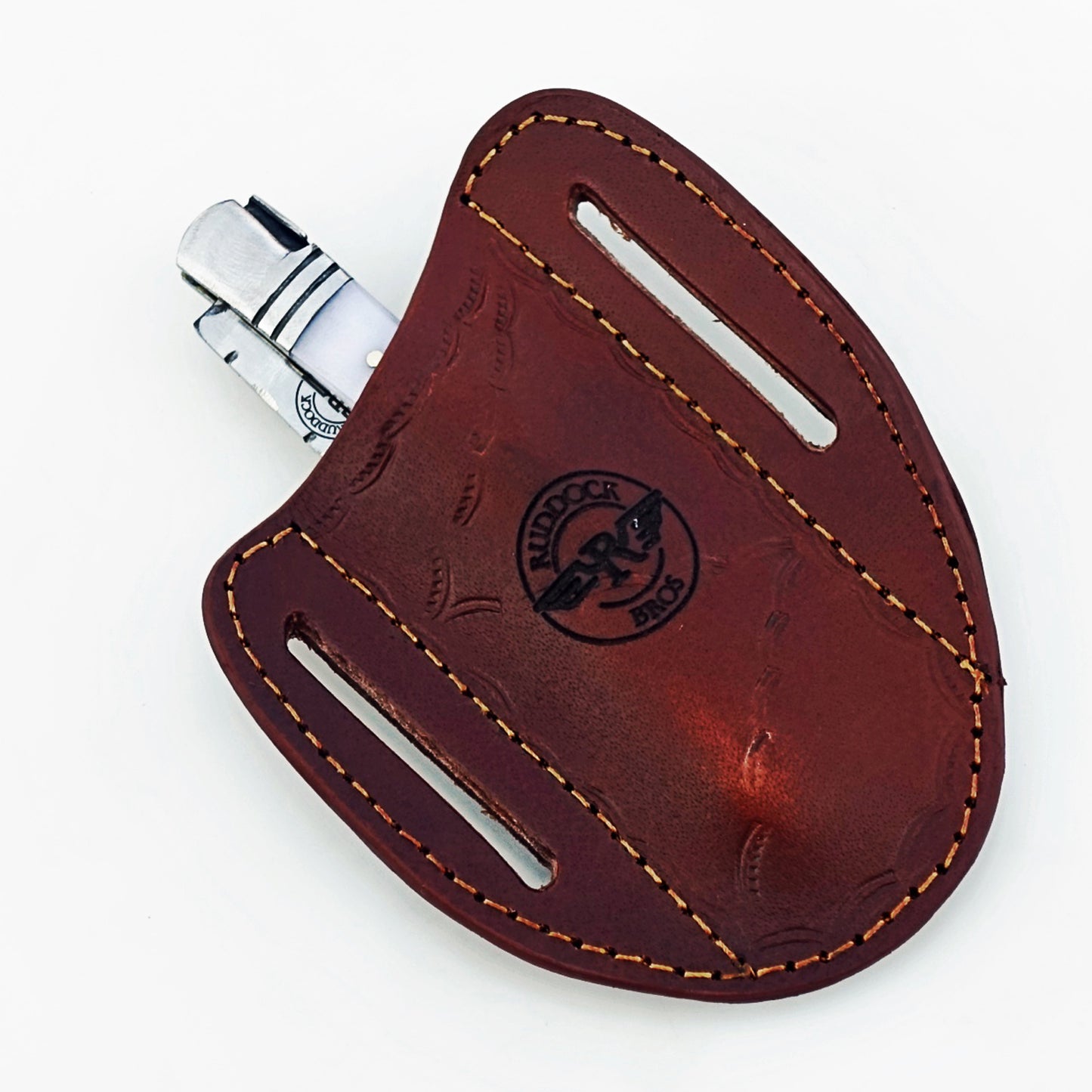 Ruddock Bros - The Red White Monsignor Folding Knife - Stainless Steel