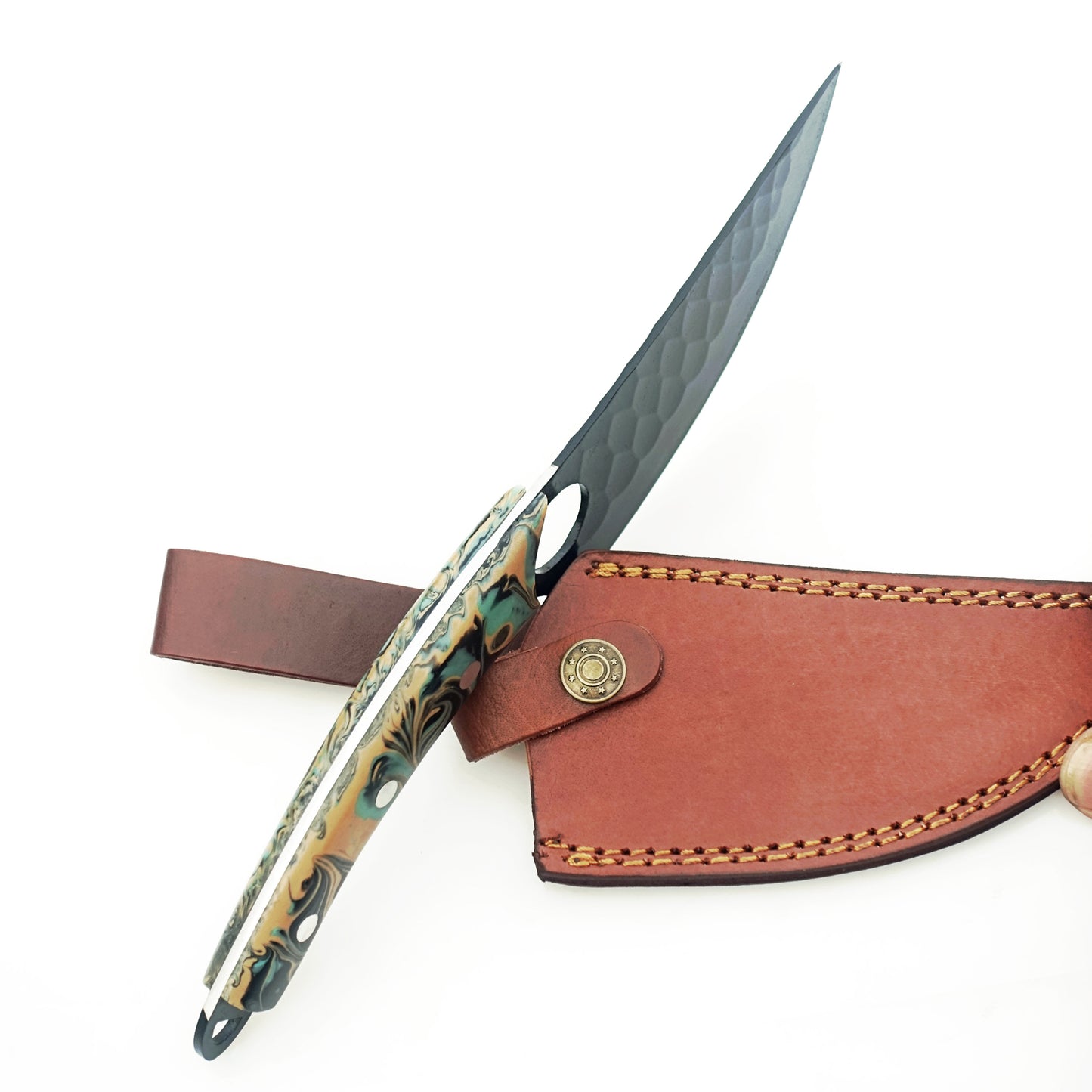 Ruddock Bros - The Native Paring Knife - Fixed Blade - Blackened Steel