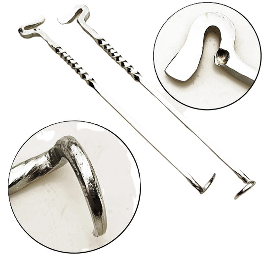 Ruddock Bros pigtail meat flipper with bottle opener 17" stainless steel