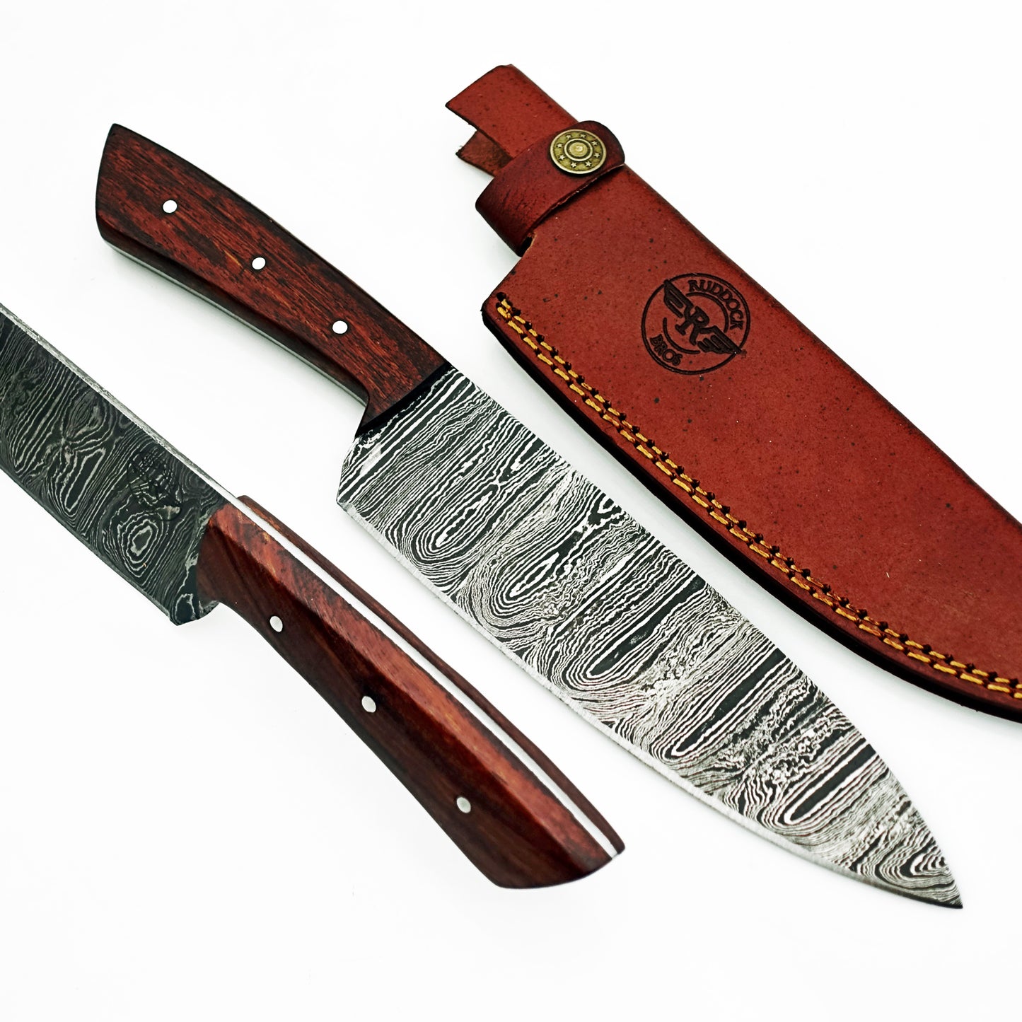Ruddock Bros - Rosewood Chef Knife - Damascus Steel - 12"