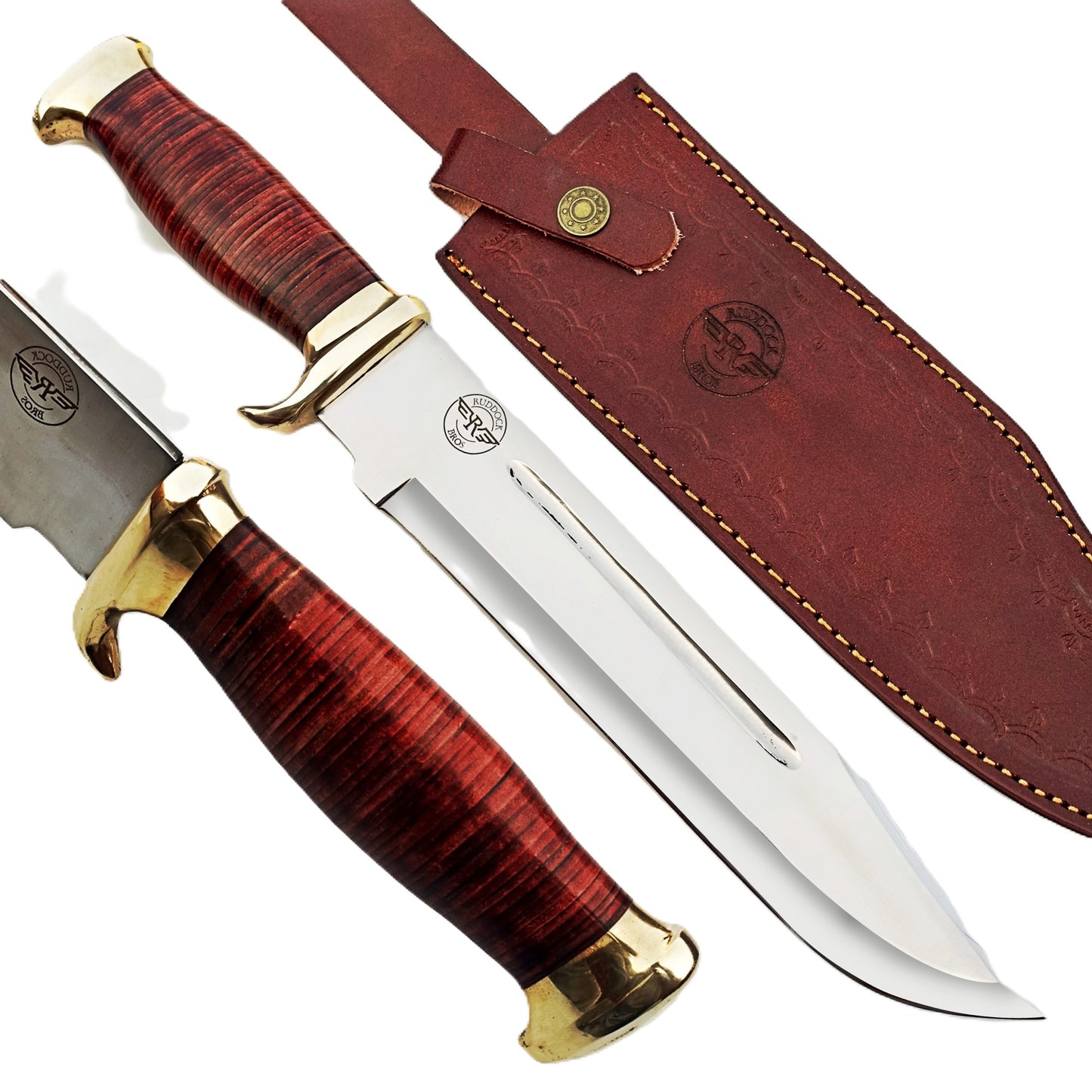 Ruddock Bros - Big Red Outdoor Knife - Fixed Blade - Stainless Steel