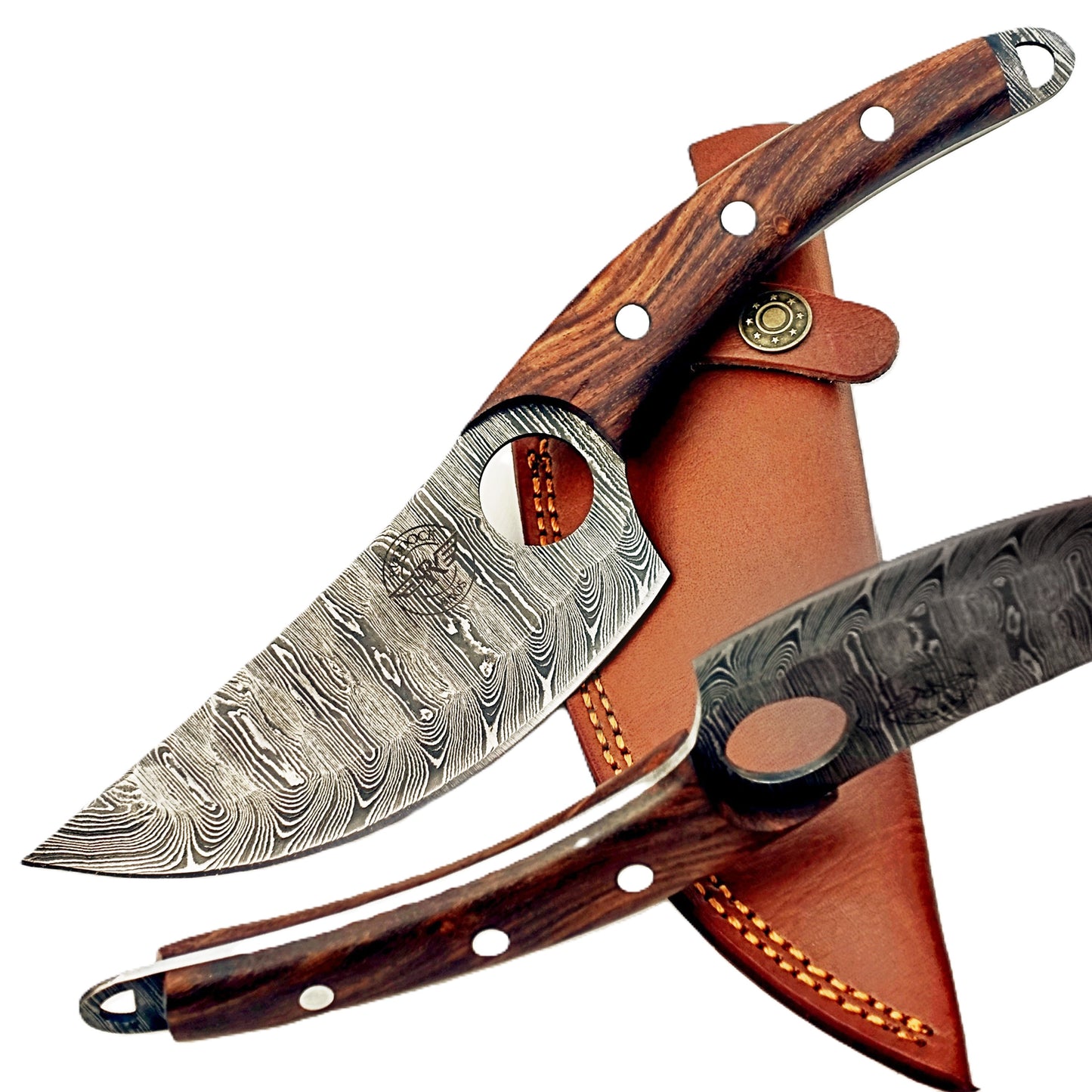 Ruddock Bros - Rosewood Pairing Knife - Fixed Blade - Damascus Steel