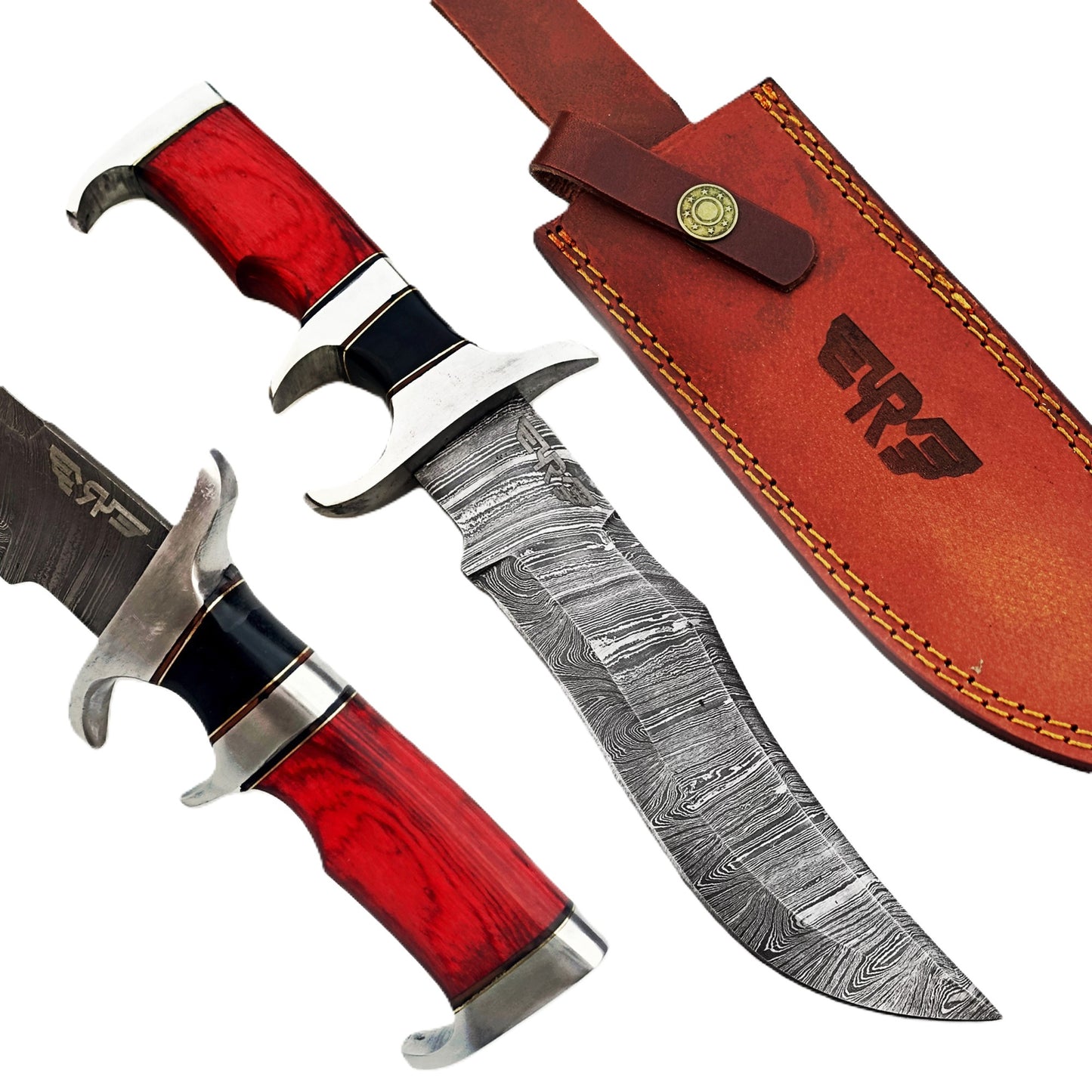 Ruddock Bros - The Buccaneer Outdoor Knife - Fixed Blade - Damascus Steel