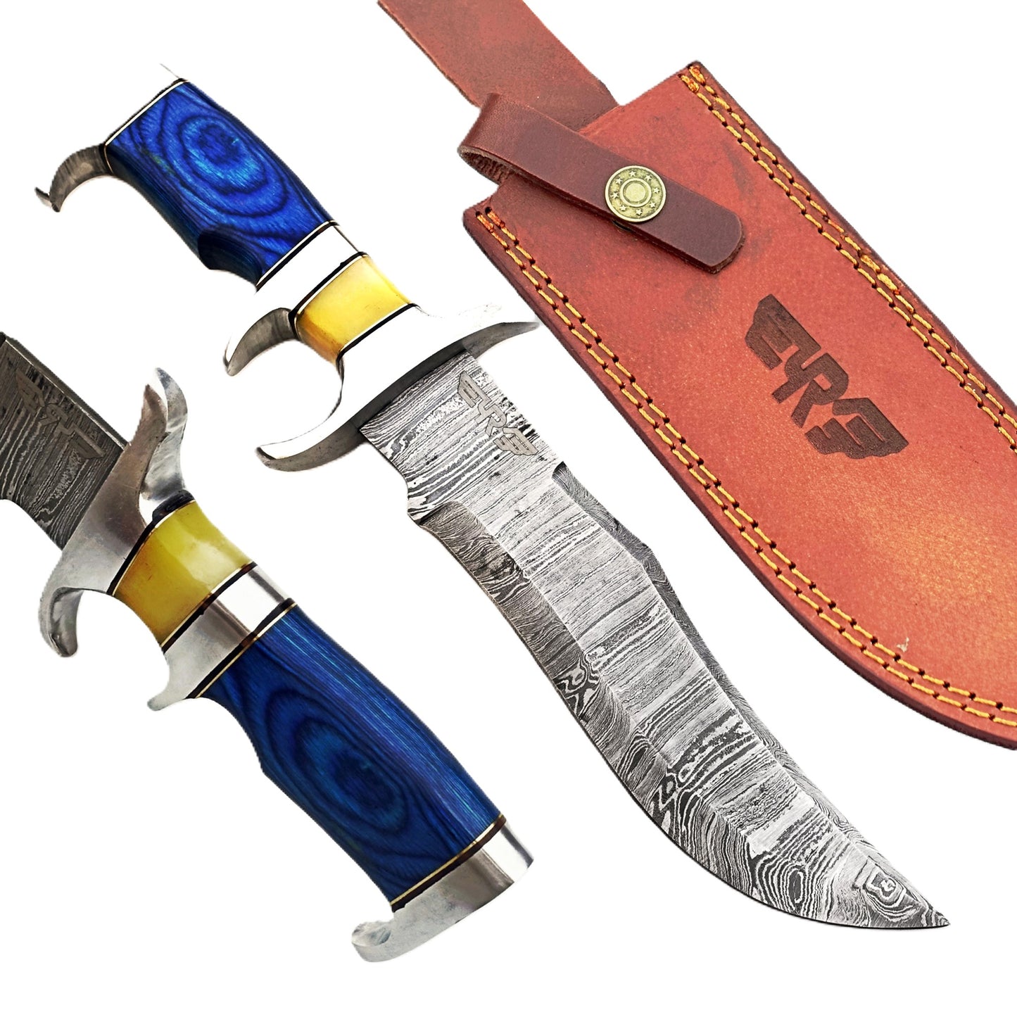 Ruddock Bros - The Ram Outdoor Knife - Fixed Blade - Damascus Steel