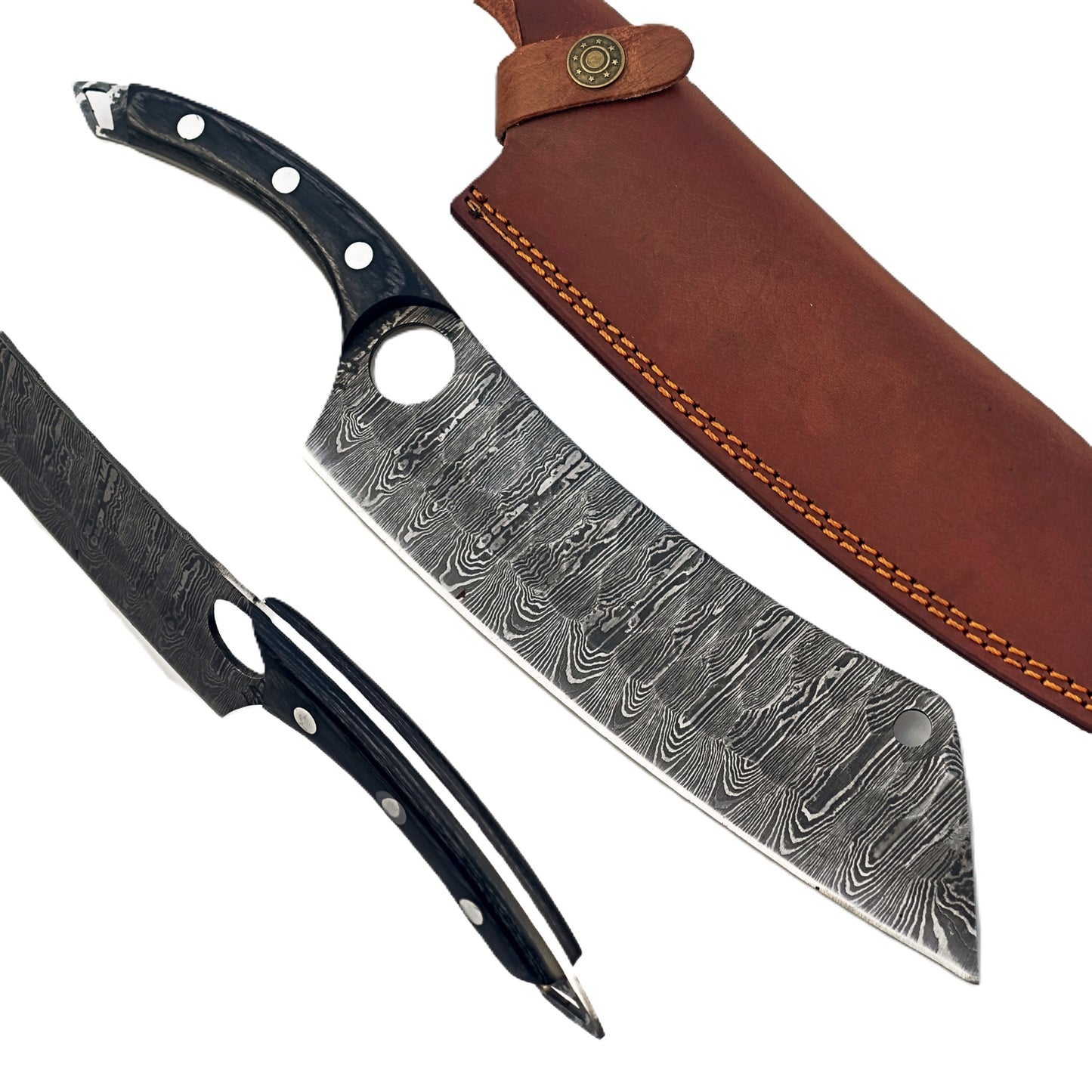Ruddock Bros - Blackwood Cleaver - Damascus Steel