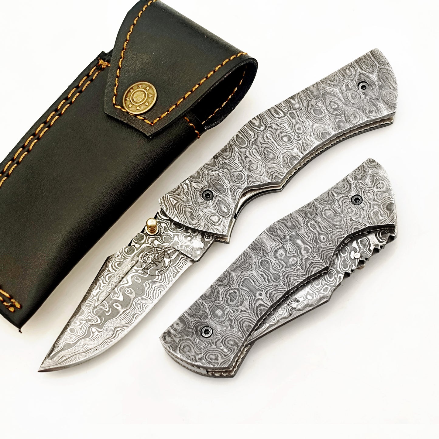 Ruddock Bros - The Anvil Folding Knife - Damascus Steel