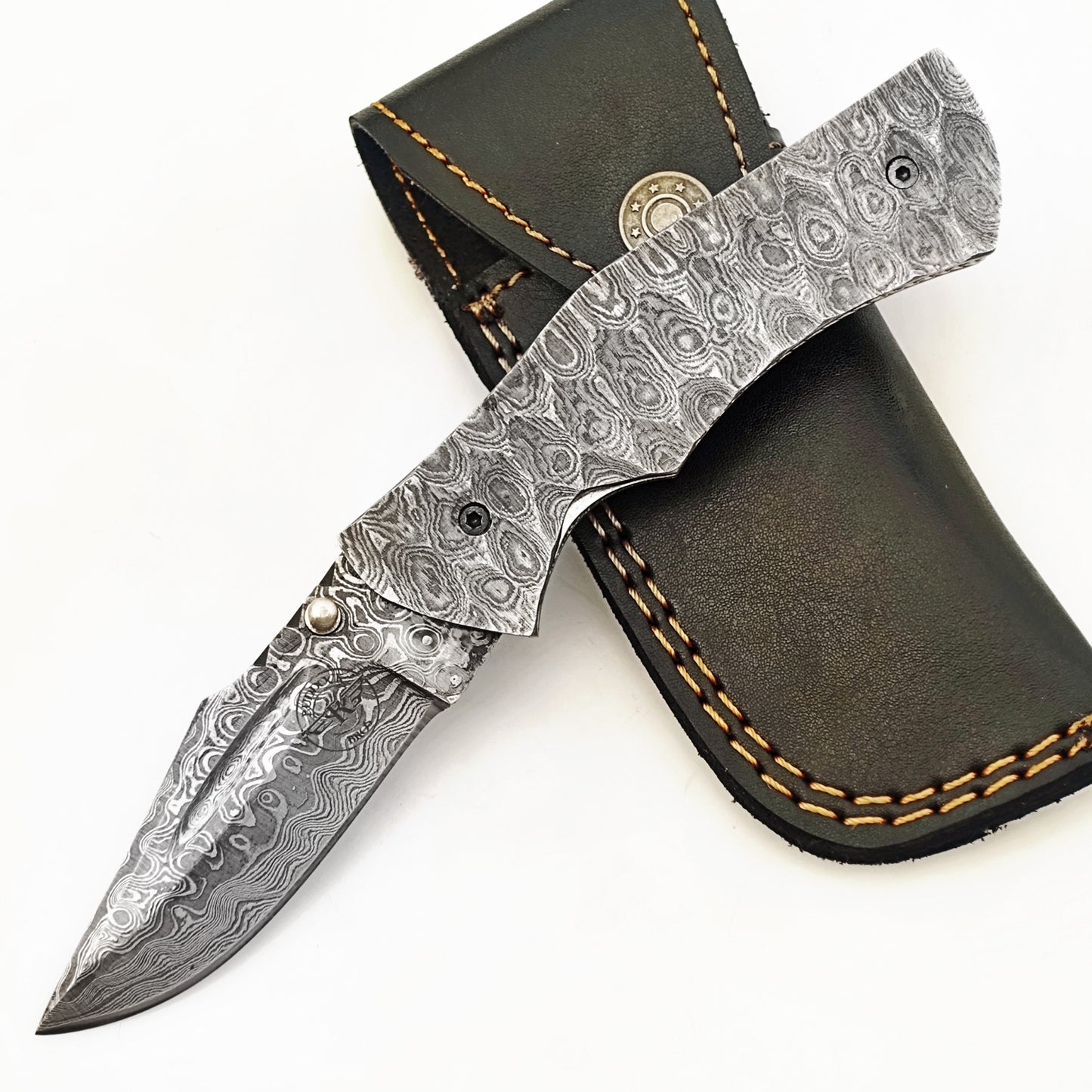 Ruddock Bros - The Anvil Folding Knife - Damascus Steel