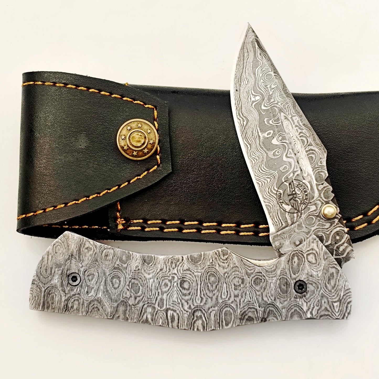 Ruddock Bros - The Anvil Folding Knife - Damascus Steel