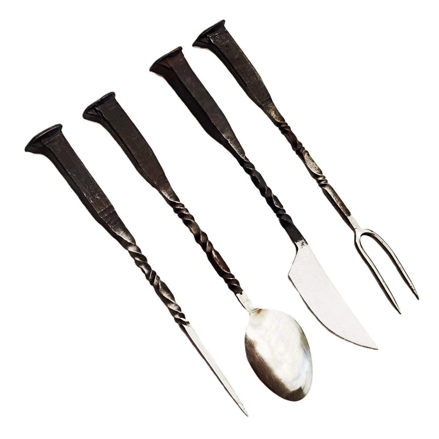 Ruddock Bros - The Pinnacle Rustic Charcuterie Set - Antique Stainless - 4 Piece