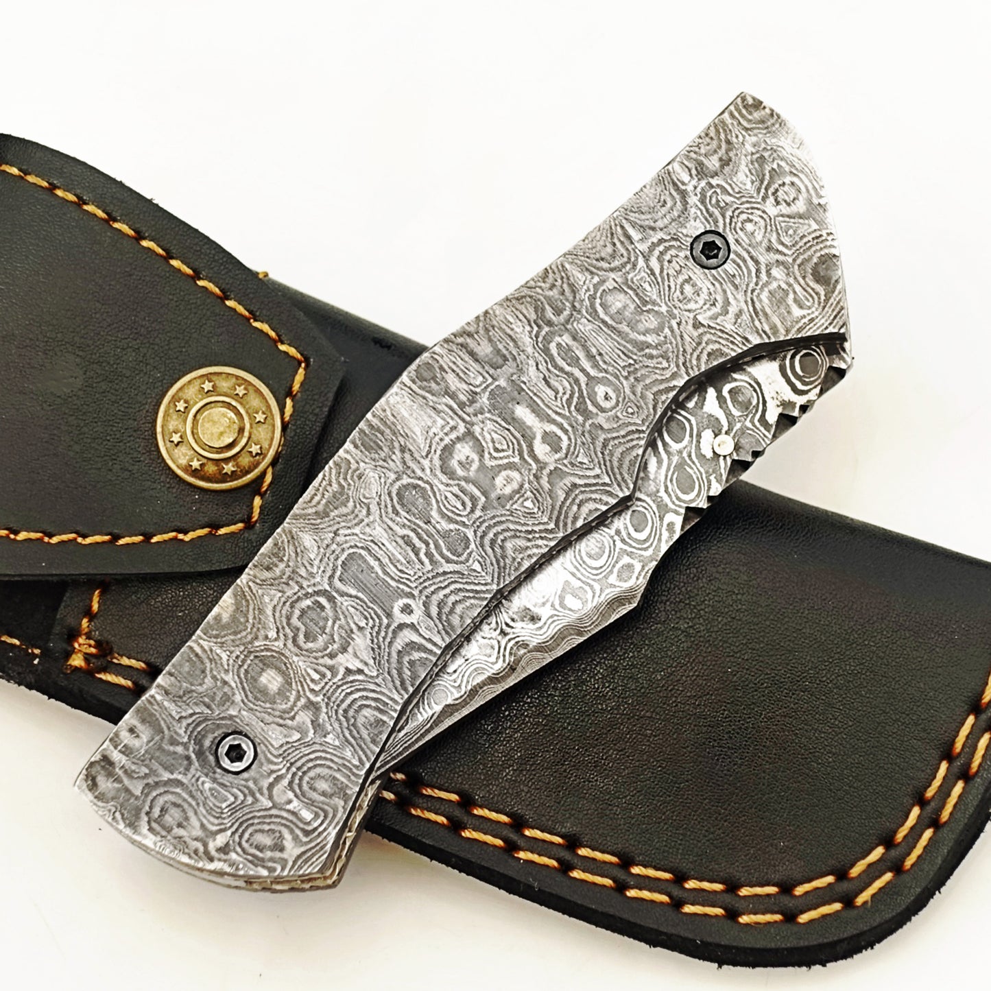 Ruddock Bros - The Anvil Folding Knife - Damascus Steel