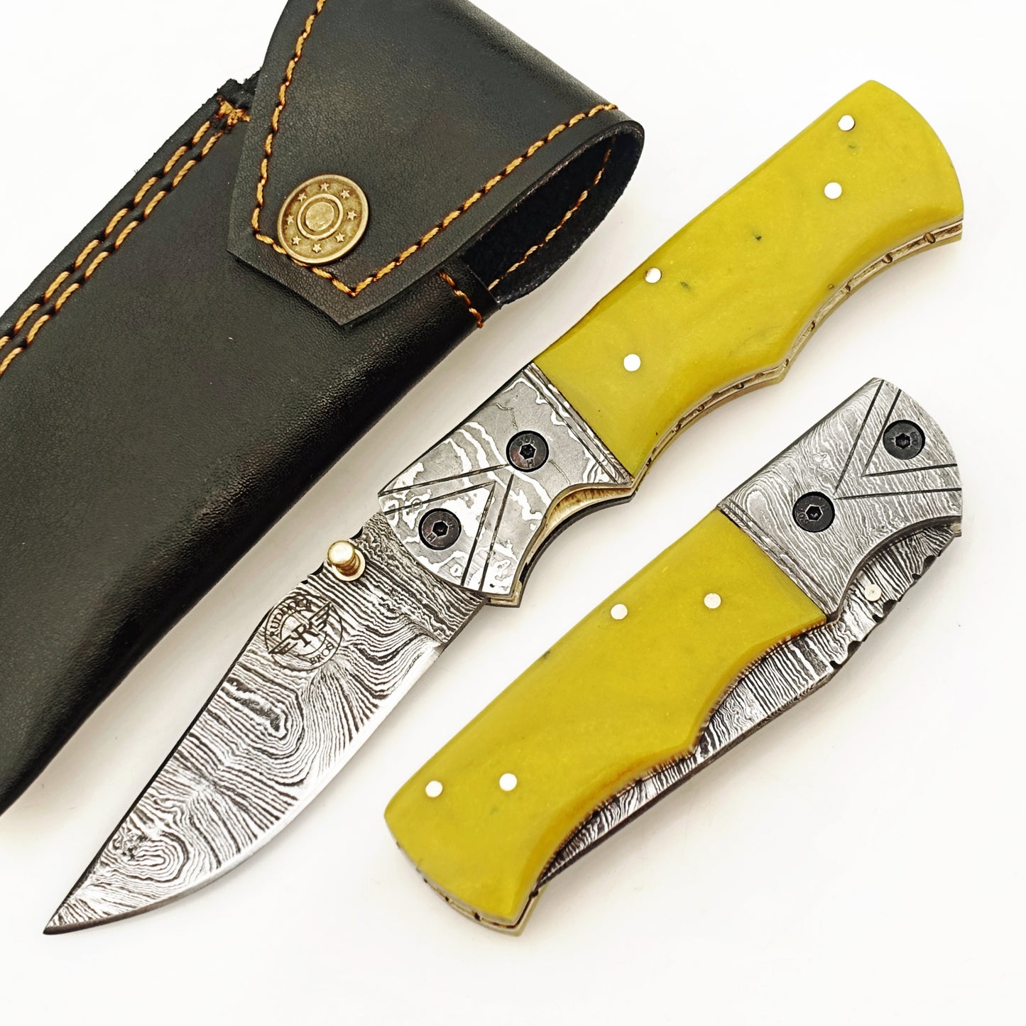 Ruddock Bros - The Amarillo Folding Knife - Damascus Steel