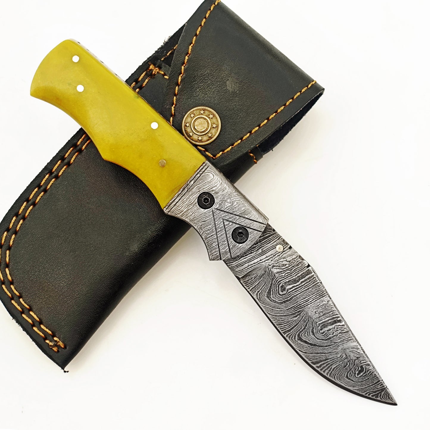 Ruddock Bros - The Amarillo Folding Knife - Damascus Steel