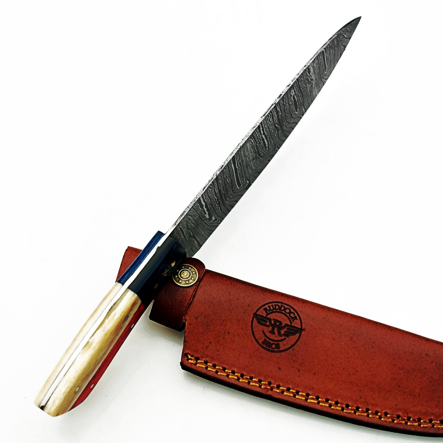 Ruddock Bros - Lone Star Chef Knife - Damascus Steel - 12"