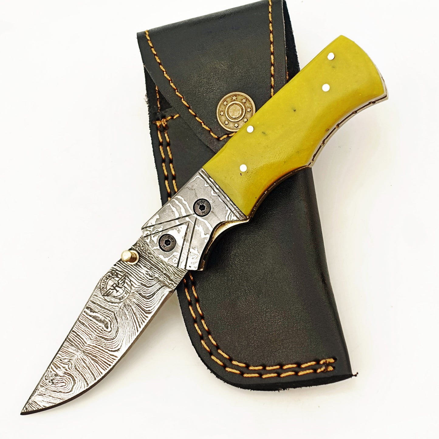 Ruddock Bros - The Amarillo Folding Knife - Damascus Steel
