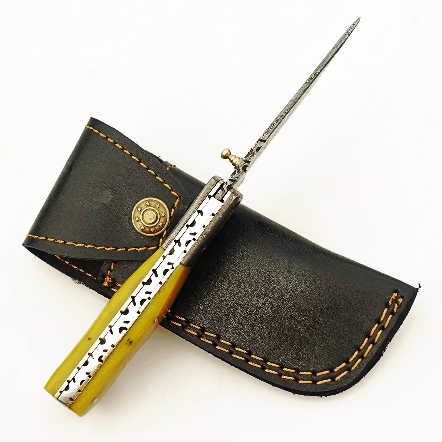 Ruddock Bros - The Amarillo Folding Knife - Damascus Steel