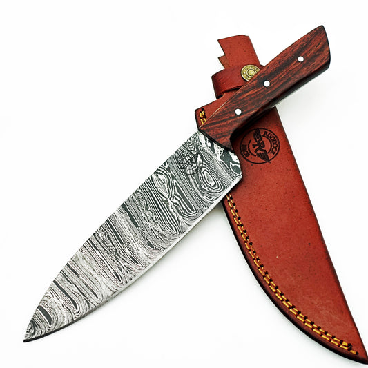 Ruddock Bros - Rosewood Chef Knife - Damascus Steel - 12"
