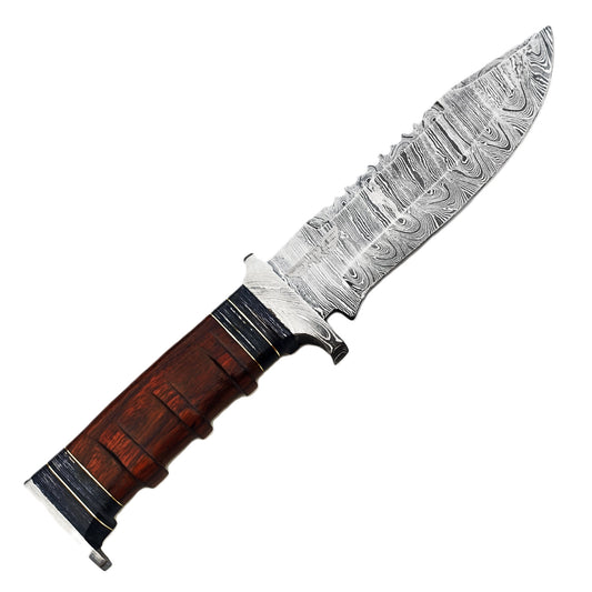 Ruddock Bros Damascus Steel fixed blade survival knife Ruddock El Paso Texas