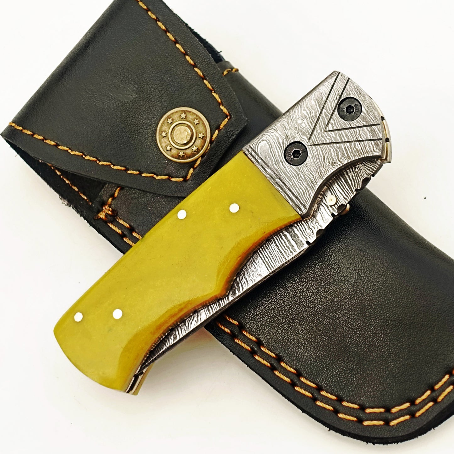 Ruddock Bros - The Amarillo Folding Knife - Damascus Steel