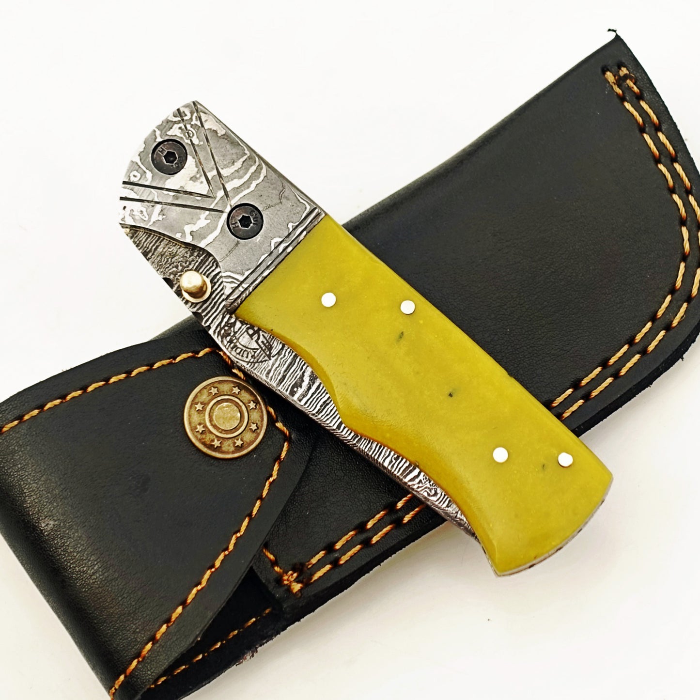 Ruddock Bros - The Amarillo Folding Knife - Damascus Steel