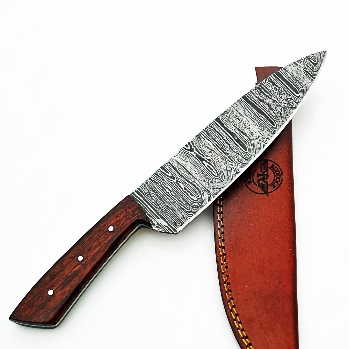 Ruddock Bros - Rosewood Chef Knife - Damascus Steel - 12"