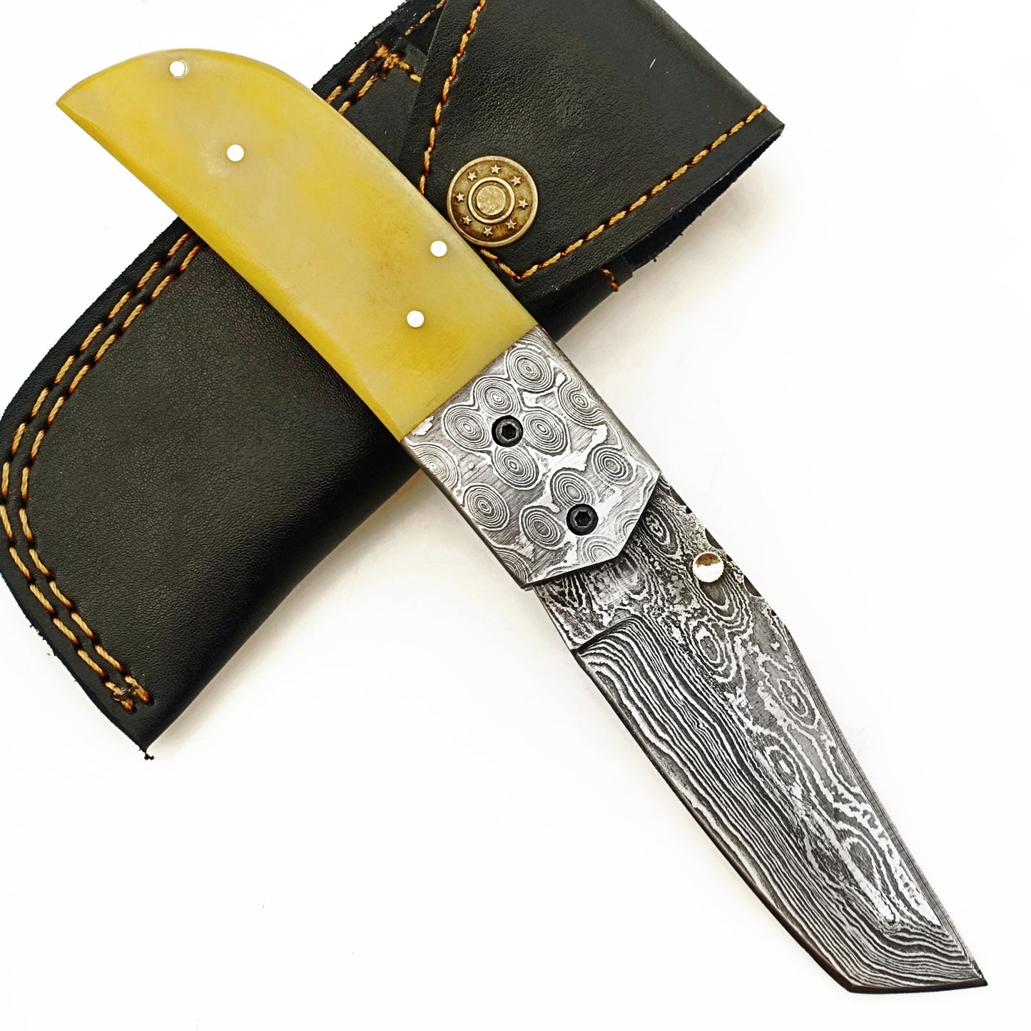 Ruddock Bros - The Amarillo Duke Folding Knife - Damascus Steel