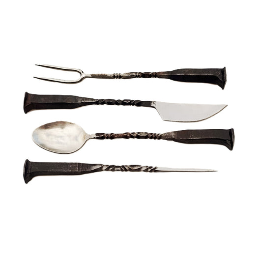 Ruddock Bros - The Pinnacle Rustic Charcuterie Set - Antique Stainless - 4 Piece