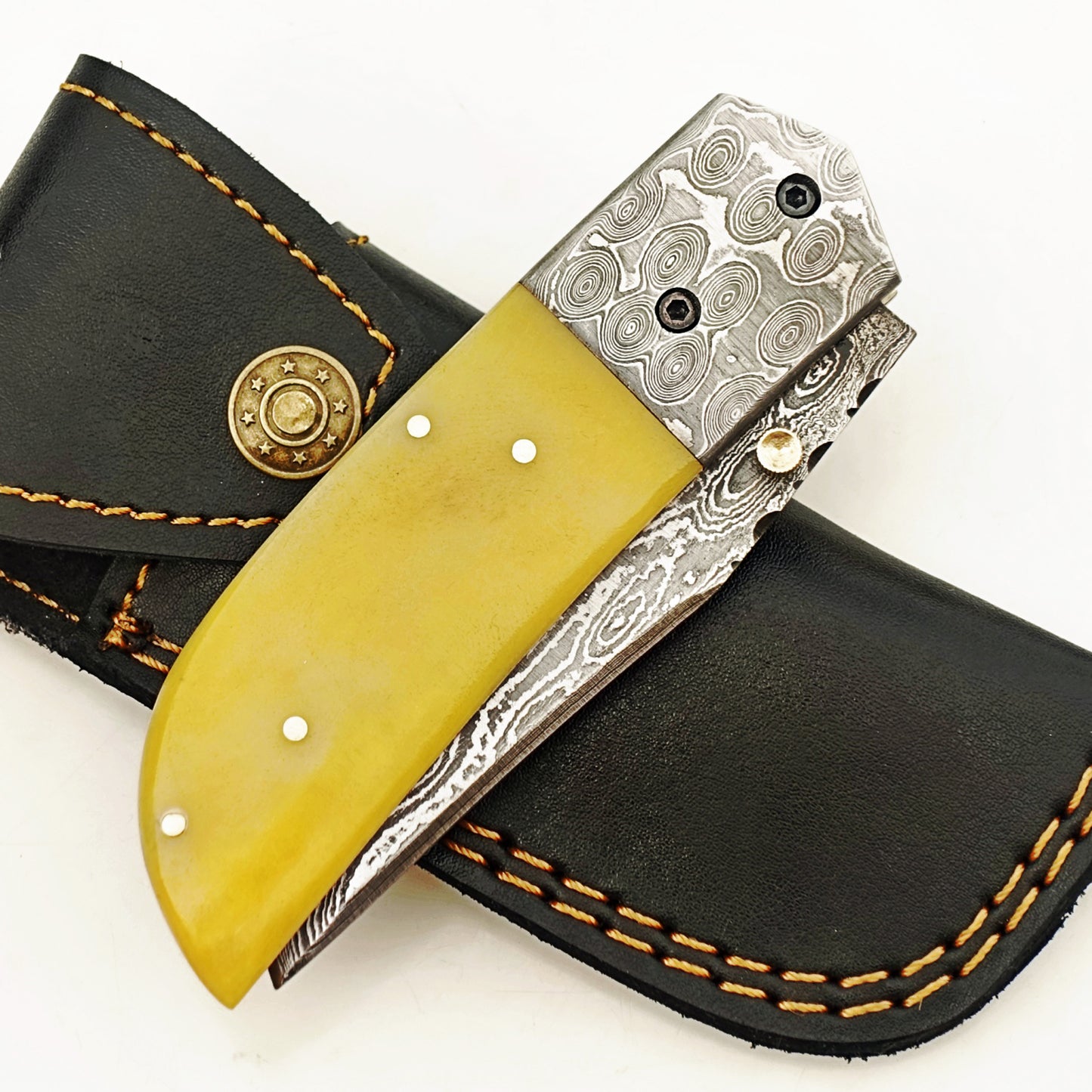 Ruddock Bros - The Amarillo Duke Folding Knife - Damascus Steel