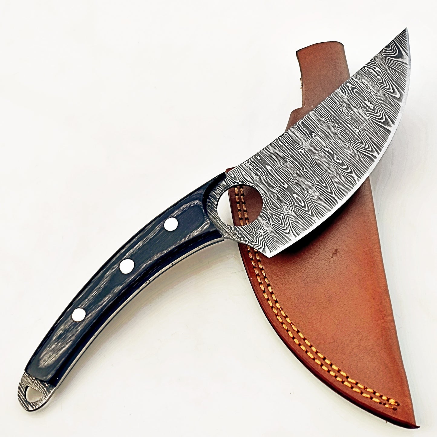 Ruddock Bros - Blackwood Pairing Knife - Fixed Blade - Damascus Steel