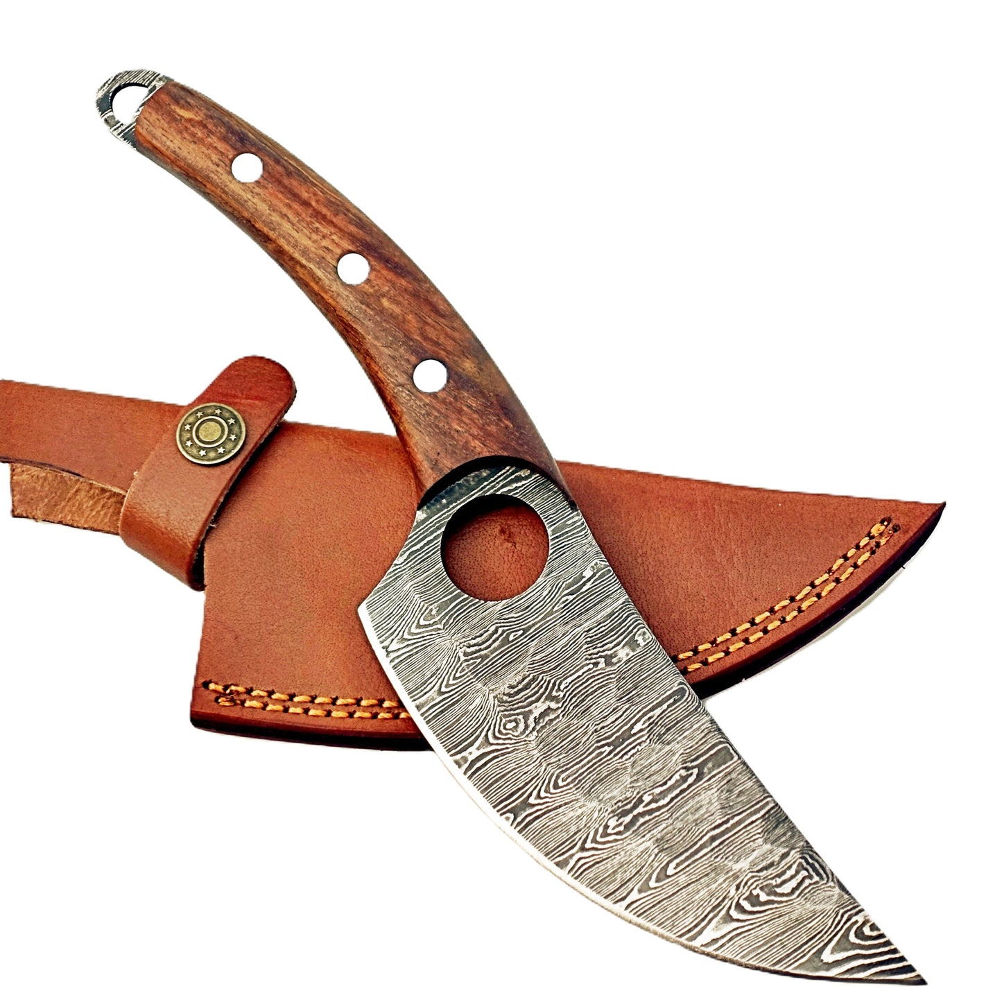 Ruddock Bros - Rosewood Pairing Knife - Fixed Blade - Damascus Steel