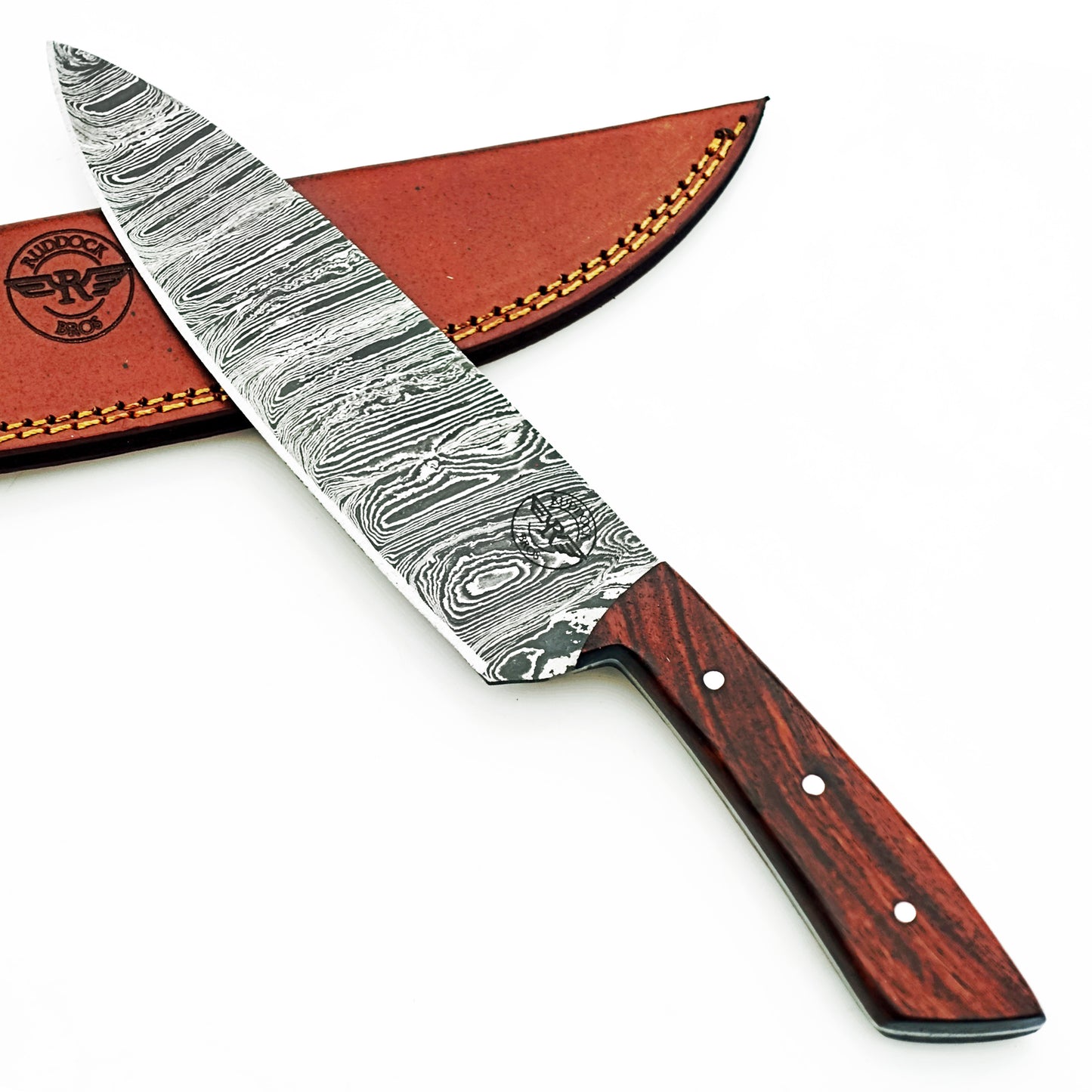 Ruddock Bros - Rosewood Chef Knife - Damascus Steel - 12"