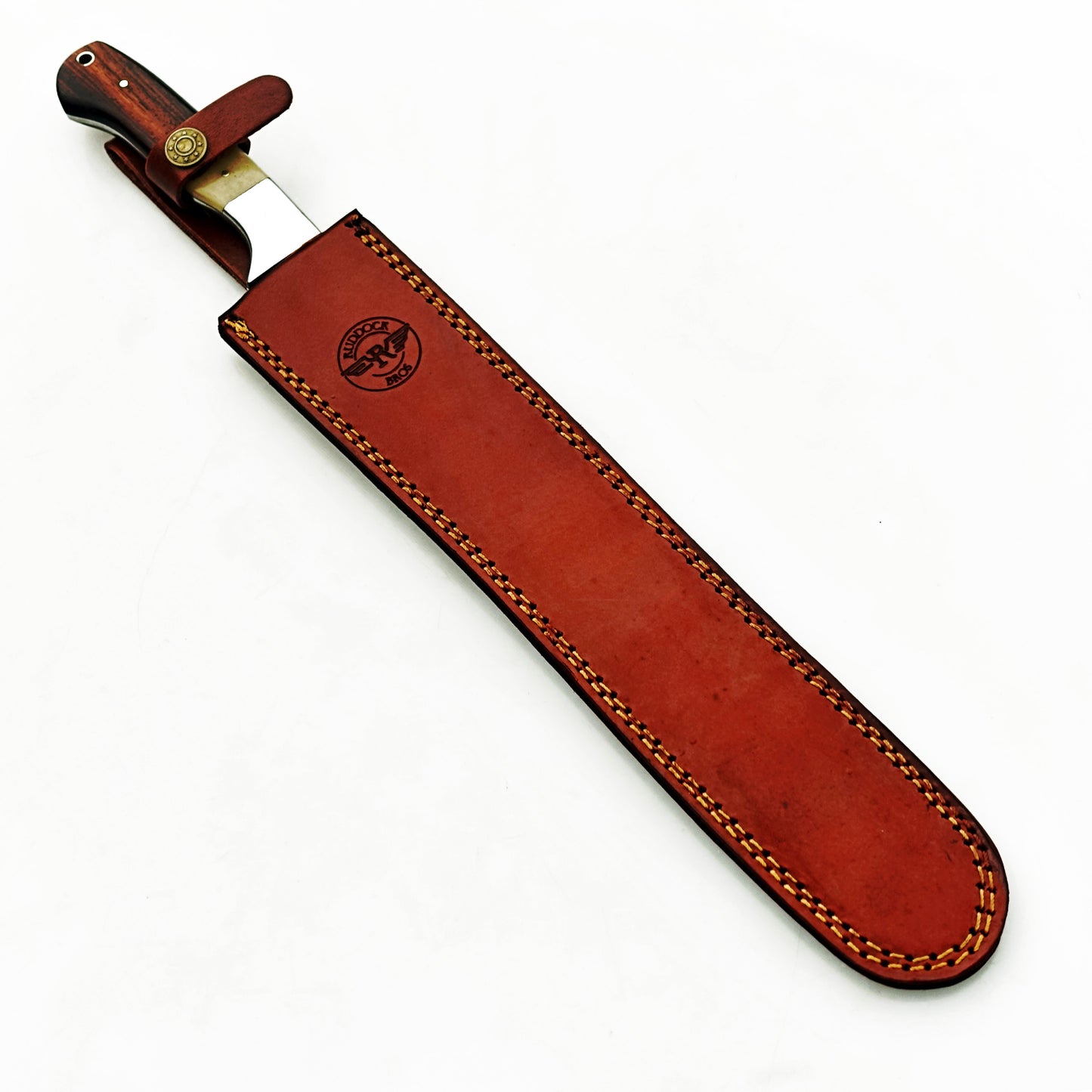 Ruddock Bros - Walnut and Bone Handle Brisket Knife - Stainless Steel - 17" Overall Length