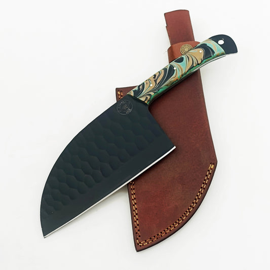 Ruddock Bros - Native Serbian Cleaver - Blackened Steel