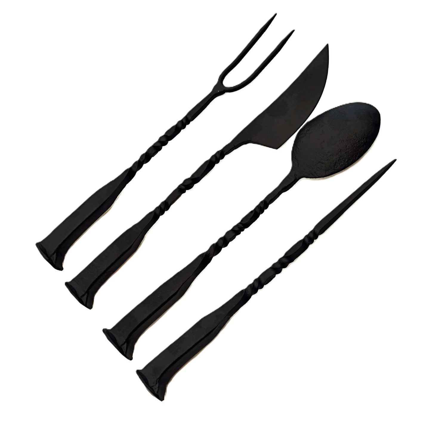 Ruddock Bros - The Pinnacle Rustic Charcuterie Set - Carbon Black - 4 Piece