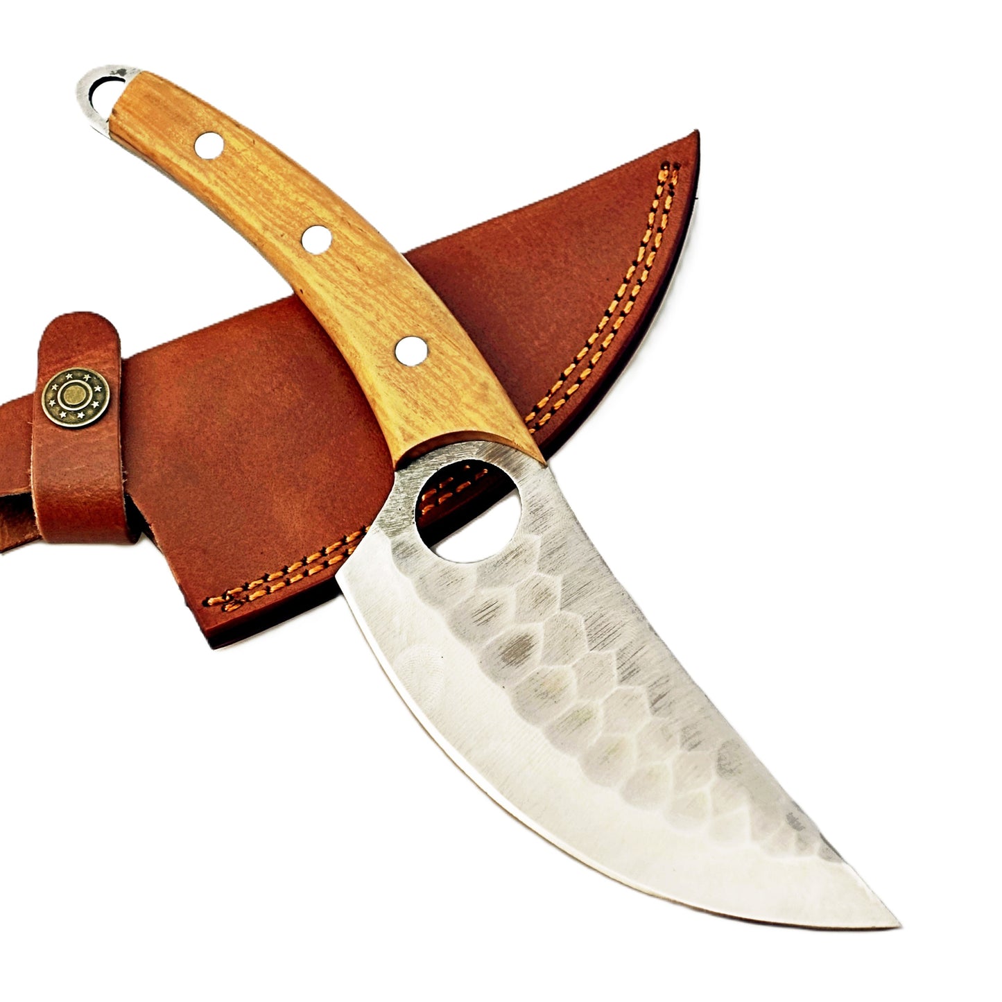 Ruddock Bros - Olive Hardwood Pairing Knife - Fixed Blade - Stainless Steel
