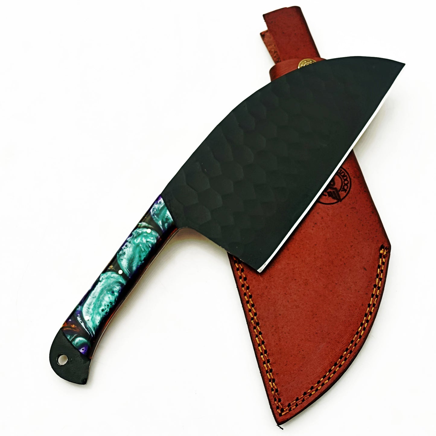 Ruddock Bros - Horned Frog Serbian Cleaver - Blackened Steel