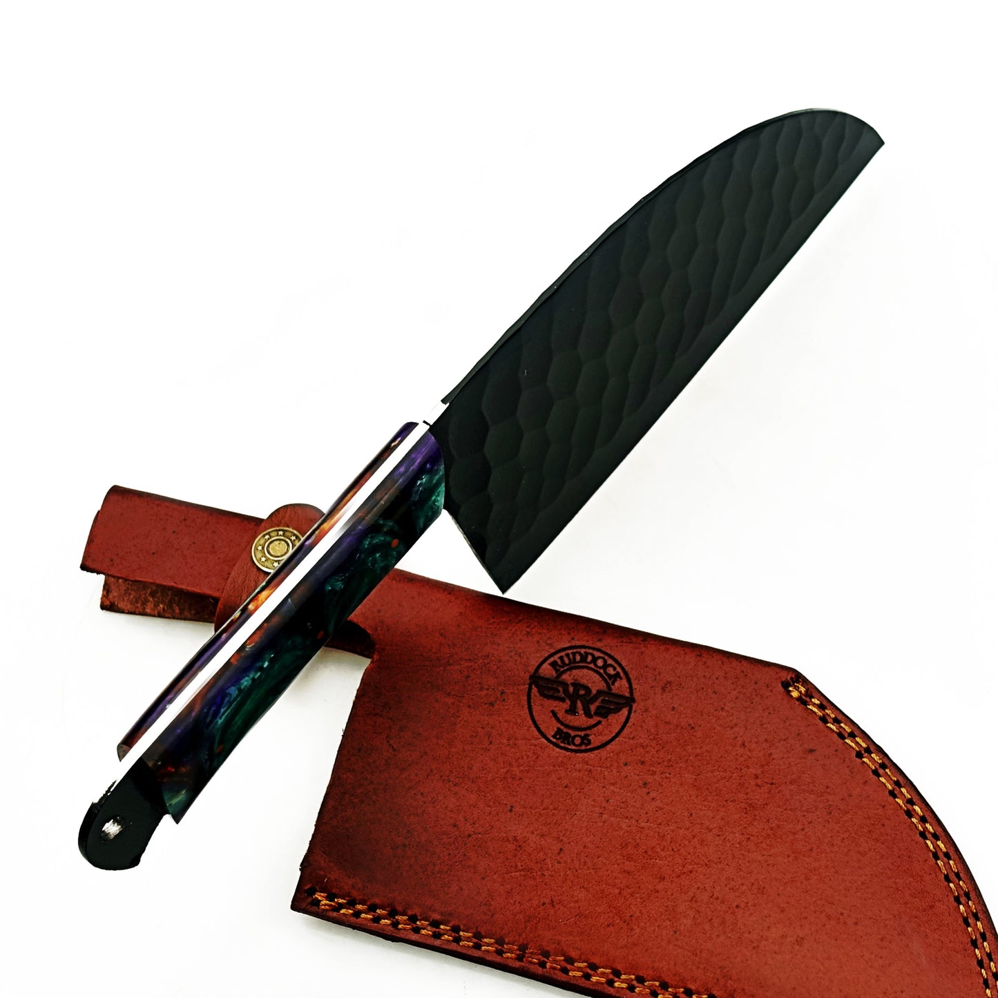 Ruddock Bros - Horned Frog Serbian Cleaver - Blackened Steel