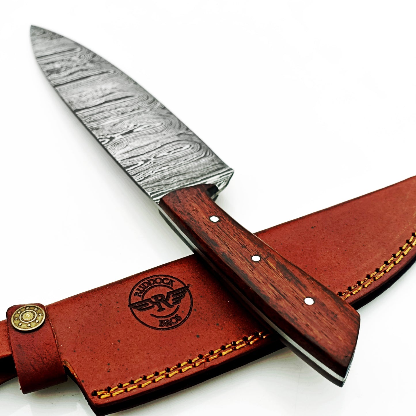 Ruddock Bros - Rosewood Chef Knife - Damascus Steel - 12"