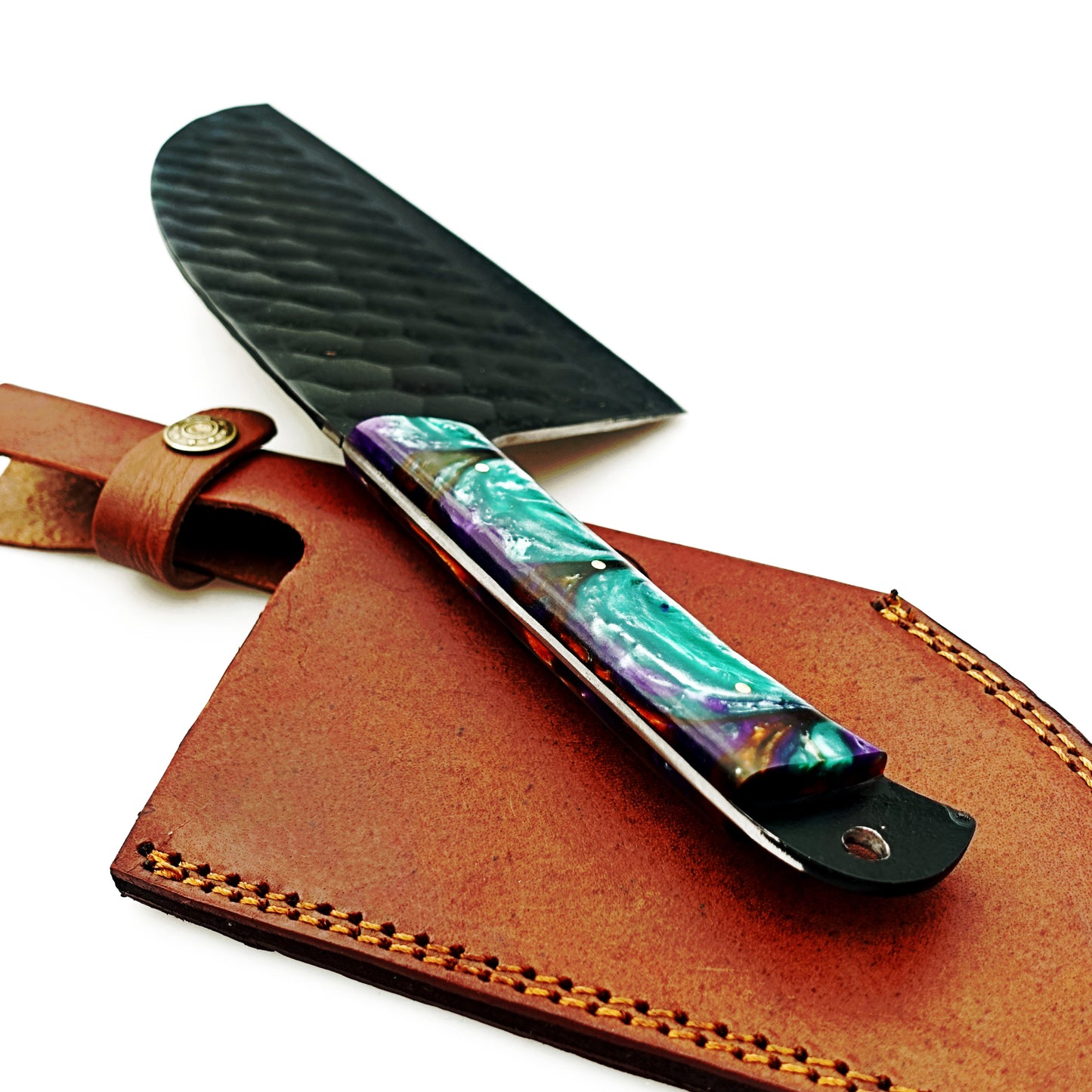 Ruddock Bros - Horned Frog Serbian Cleaver - Blackened Steel