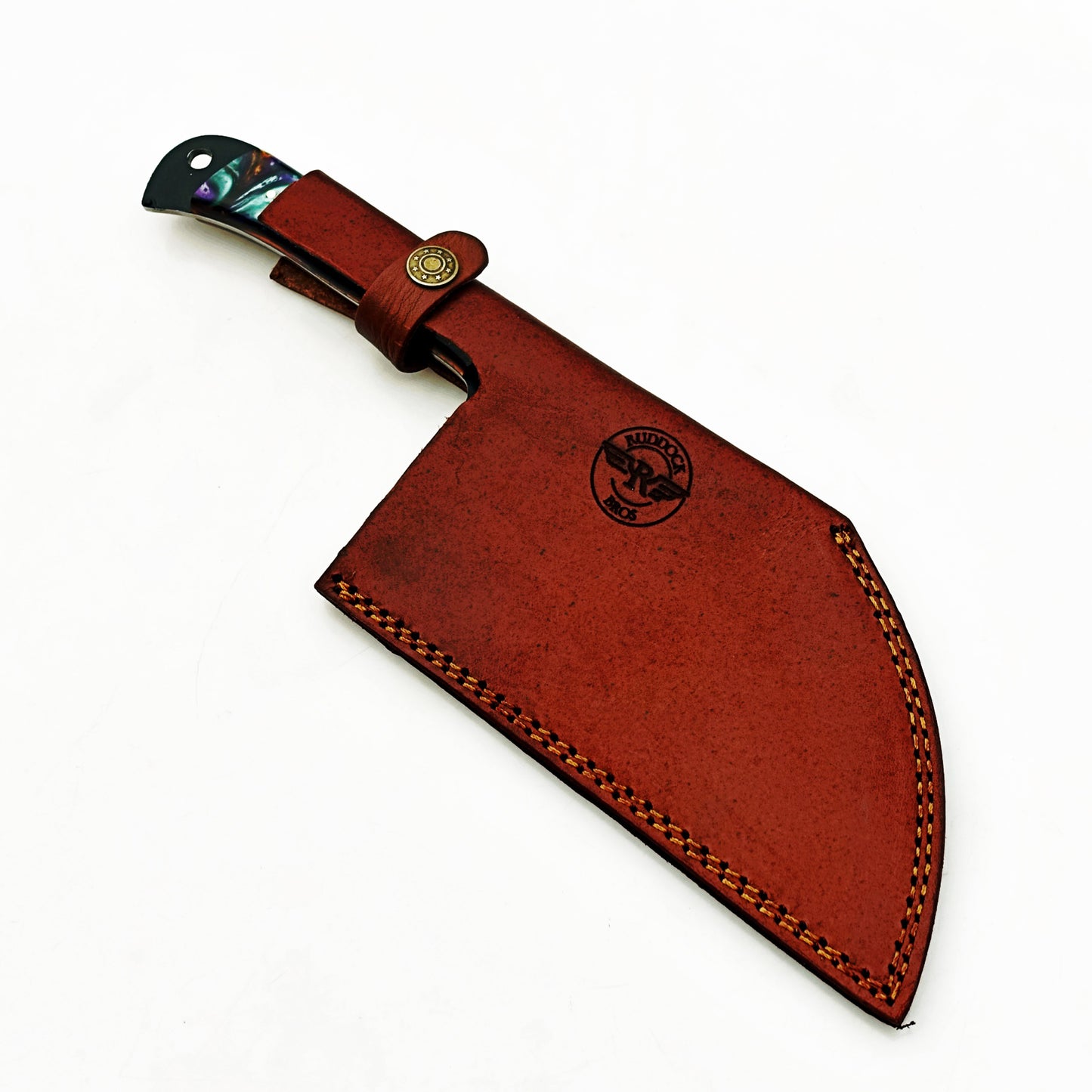 Ruddock Bros - Horned Frog Serbian Cleaver - Blackened Steel