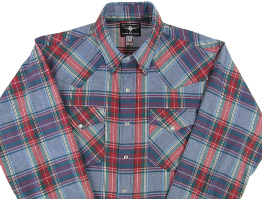 Flying R Ranchwear - Desert Canyon Brushed Plaid - Chambray - Long Sleeve