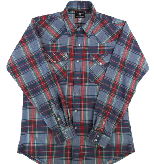 Flying R Ranchwear - Desert Canyon Brushed Plaid - Chambray - Long Sleeve