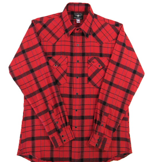 Flying R Ranchwear - Desert Canyon Plaid - Big Red Plaid - Long Sleeve
