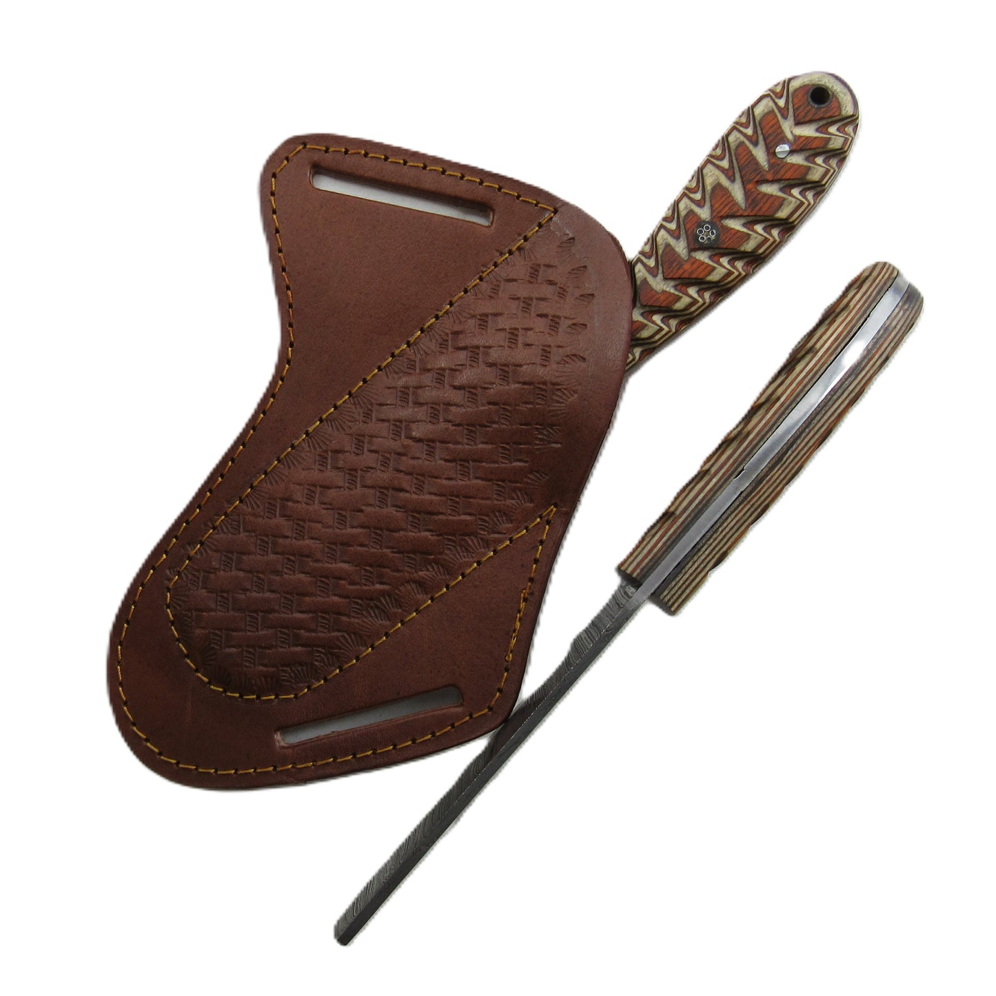Ruddock Bros - The Ponderosa Utility Knife - Fixed Blade - Damascus Steel