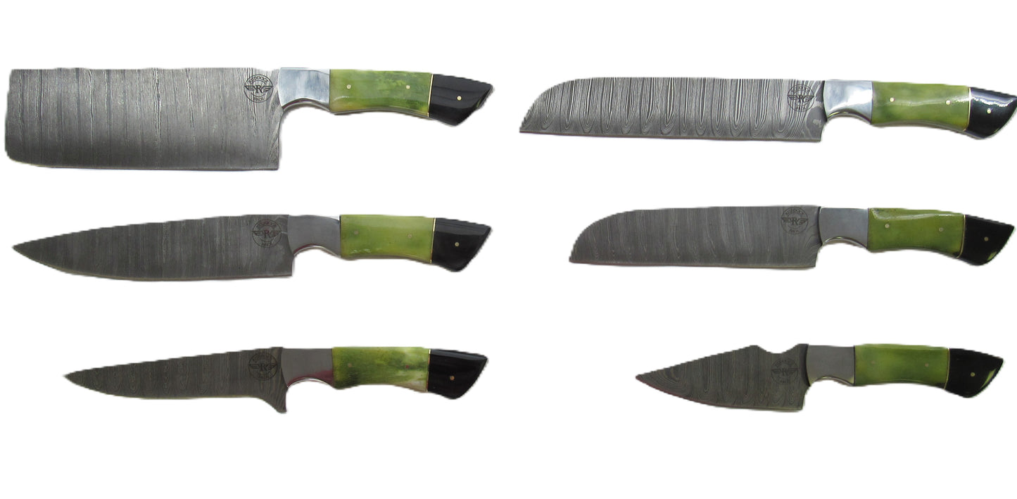 Ruddock Bros - The Viper Grilling Knife Set - Damascus Steel