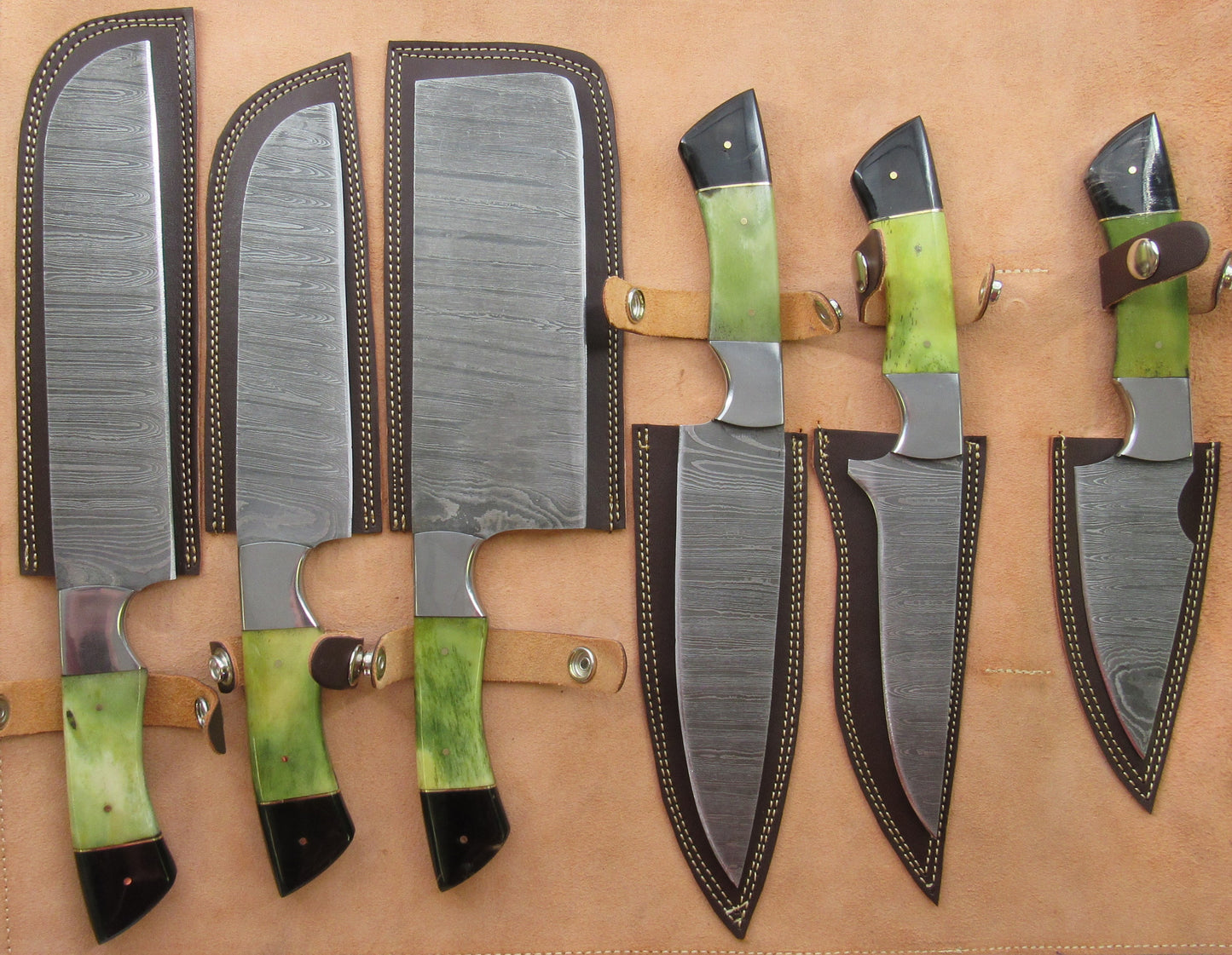 Ruddock Bros - The Viper Grilling Knife Set - Damascus Steel