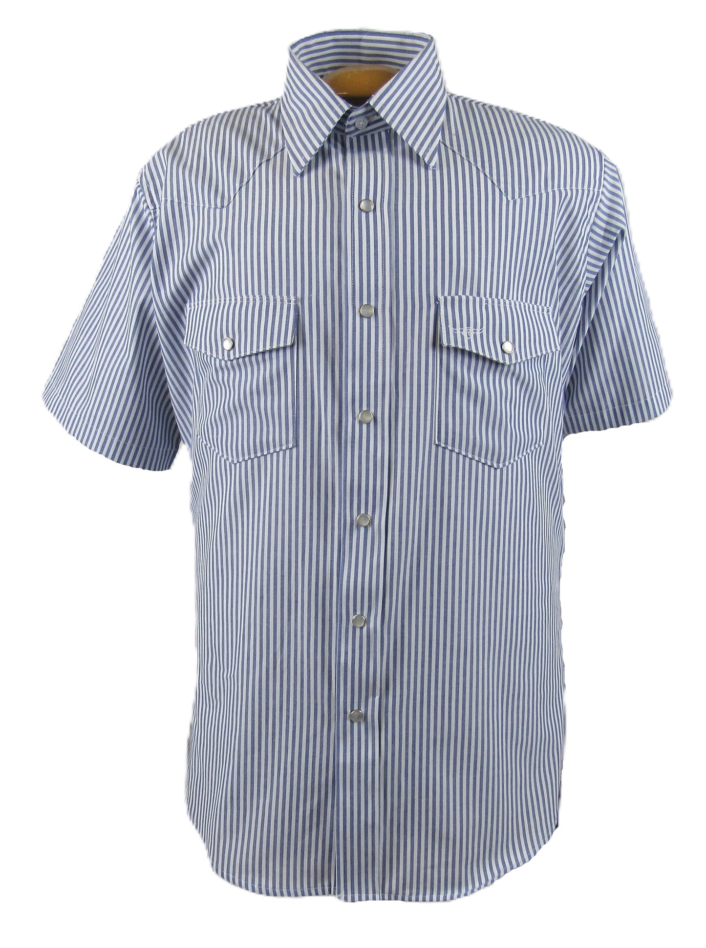 Flying R Ranchwear - Regency Stripe - Blue/White - Short Sleeve